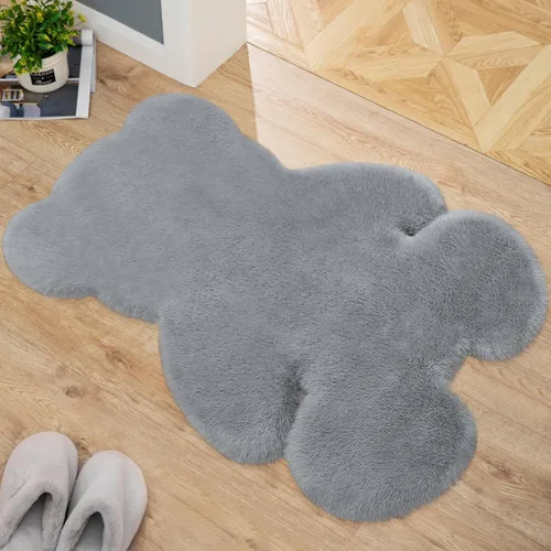 Miniatura 24 de Alfombra de pelo de oveja sintética de 2 pies, suave y esponjosa, bonita alfombra de felpa para guardería, habitación de niños y niñas, decoración