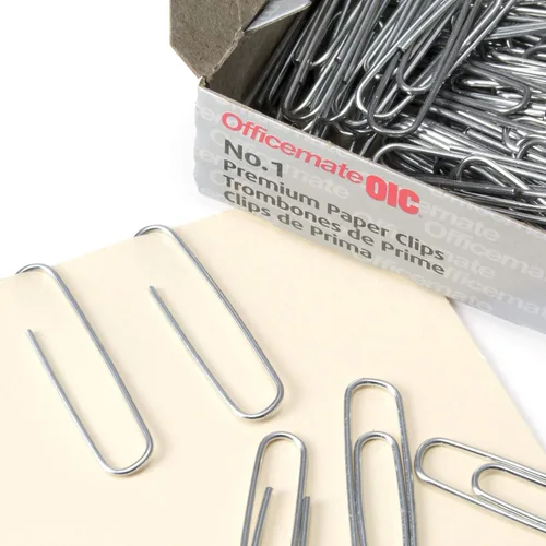 Miniatura 5 de Officemate Clips medianos para carpeta, color negro, 12 unidades (paquete de 12) y clips de papel Officemate Premium #1, 1000 clips de papel y clips