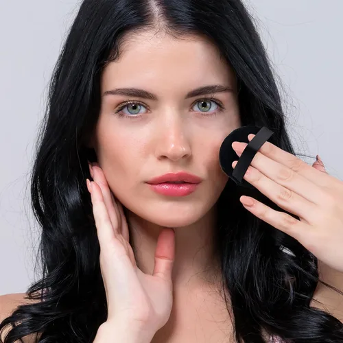 Miniatura 7 de HINZIC Paquete de 25 esponjas redondas de 2.36 pulgadas para aplicadores de maquillaje de base, algodón suave y agradable a la piel, esponjas