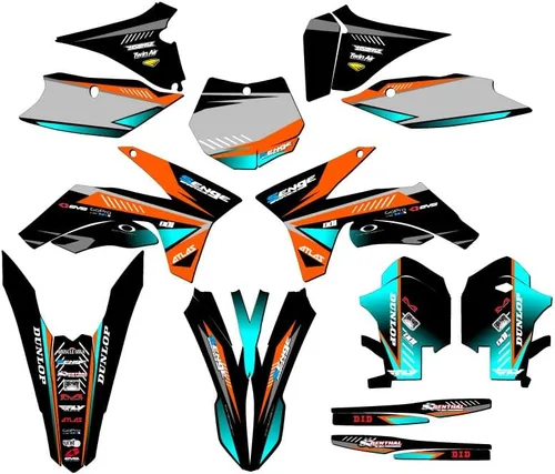 Miniatura 9 de 2011-2012 SX Surge Black Senge Graphics Base Kit Compatible with KTM