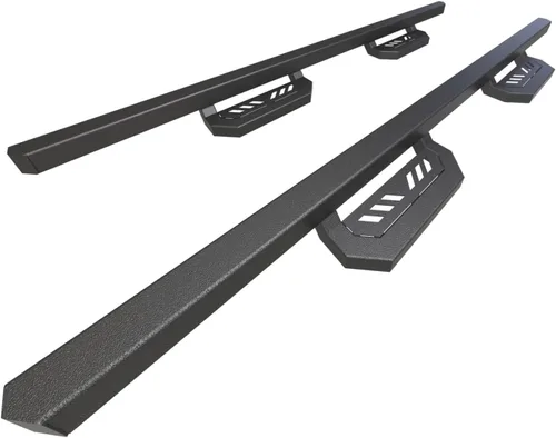 Estribos estilo de barra de aro para Chevy Silverado 1500/Sierra 1500 2500HD 3500HD 2007-2018 Crew Cab (excepto versión diesel), barras Nerf de