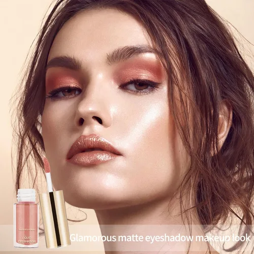 Miniatura 6 de Boobeen Sombra de ojos líquida mate, sombra de ojos líquida impermeable de larga duración, sombra de ojos crema mate de terciopelo, maquillaje