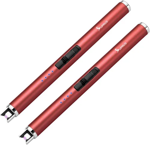 Miniatura 14 de Encendedor de arco de vela SUPRUS USB eléctrico con batería LED mejorada, pantalla de batería, interruptor de seguridad, recargable, sin llama