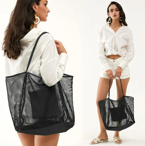 Miniatura 2 de Bolso de hombro para mujer Hoxis de malla, para la playa