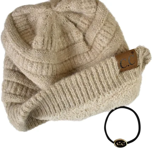 Miniatura 561 de C.C Trendy Warm Chunky Soft Stretch Cable Knit Beanie