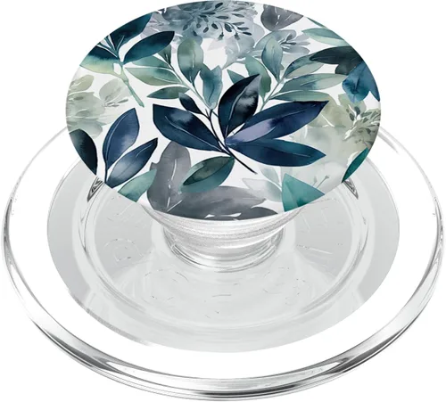Miniatura 8 de Patrón de jardín verde floral de eucalipto PopSockets PopGrip intercambiable
