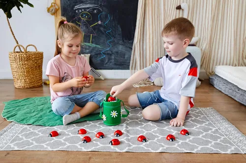 Miniatura 5 de Contar mariquitas – Juguete Montessori de madera para niñas de 3, 4 y 5 años, juguetes de aprendizaje de mariquita para niños pequeños, juguetes