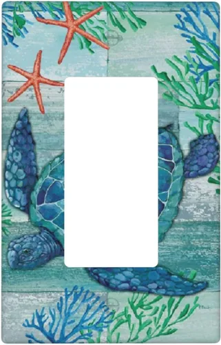 Miniatura 11 de Placas de Interruptor de Luz de Palanca Simple con Flores de Pájaros y Cubiertas de Enchufes Decorativas, Placa de Pared Eléctrica Receptáculo