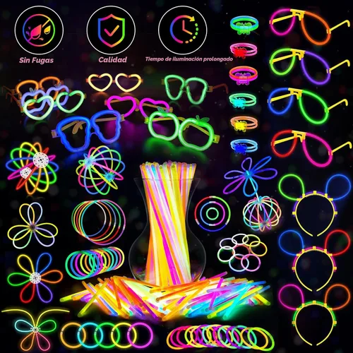 Miniatura 4 de SHQDD Suministros de fiesta, recuerdos de fiesta que brillan en la oscuridad para adultos y niños, 27 accesorios de carnaval, 56 juguetes con luz