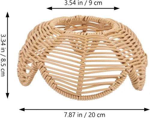 Miniatura 2 de Pantalla de lámpara de techo de ratán tejida con forma de flor, lámpara de araña tejida con forma de flor, iluminación tejida, lámpara de techo