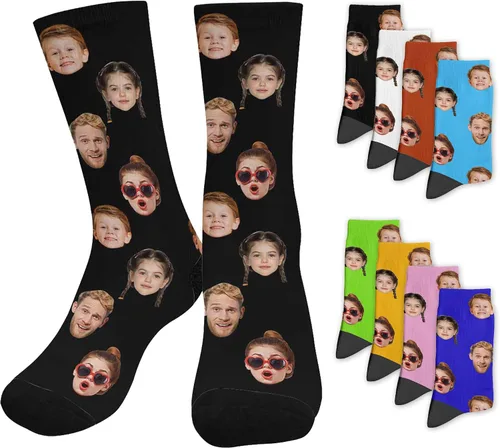 Artsadd Calcetines personalizados Divertidos calcetines personalizados con imagen Regalos para hombres, papá, Día del Padre, cumpleaños