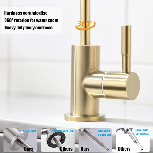 Miniatura 4 de Havin llave de acero inoxidable para cocina, con filtro purificador de agua potable de ósmosis inversa