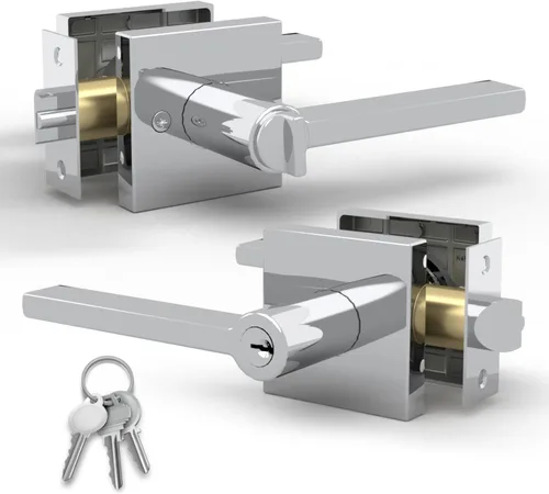 Miniatura 44 de Mega Handles - Cerrajo de entrada Prime I Cerradura de cerrojo de entrada - Cerrajo de bloqueo cuadrado de alta resistencia para puertas zurdas