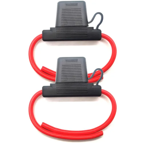 Miniatura 6 de VANTRONIK Portafusibles en línea impermeable Maxi con cable de calibre 8 AWG de 15.8 pulgadas de largo, apto para fusibles de hoja grande de hasta
