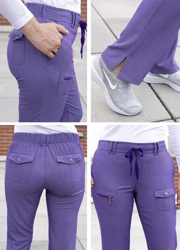 Miniatura 4 de Adar Pro Scrubs para mujer, pantalones de yoga ajustados para piernas