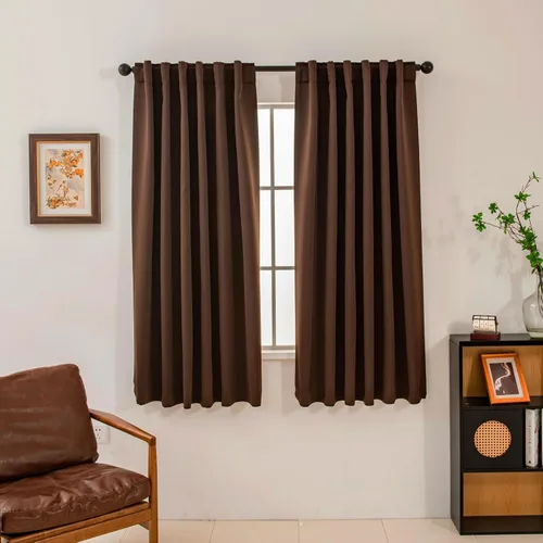 Miniatura 11 de Pickluc Cortinas opacas de 63 pulgadas de largo, 2 paneles de cortinas opacas para dormitorio o sala de estar, pestaña trasera y bolsillo para Negro