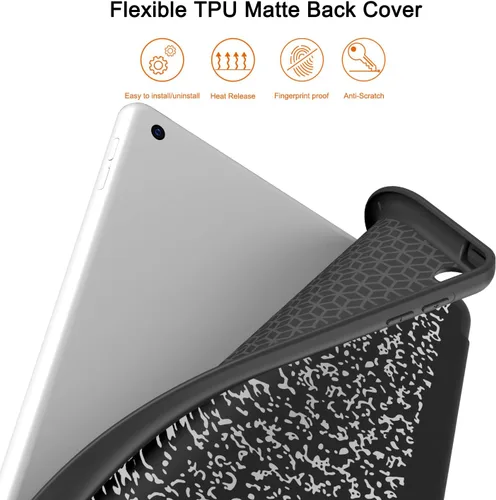 Miniatura 7 de Soke - Funda para iPad de 9ª generación 2021/8ª generación 2020/7ª generación 2019 con soporte para lápices - Funda de protección premium a prueba