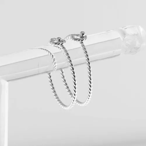 Miniatura 31 de Aretes de plata de ley abiertos para cartílago, tragus, delgados, calibre 22