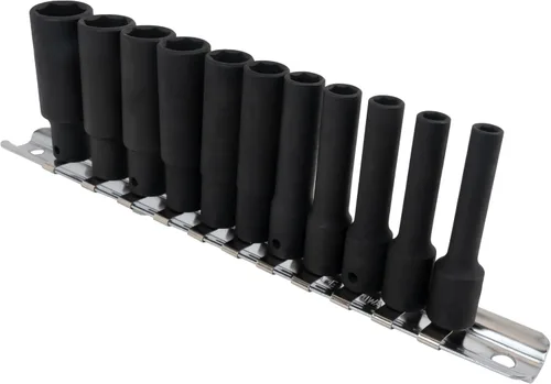 Miniatura 3 de Genius Tools Juego de llaves de vaso de impacto profundo Dr. métricas de 11 piezas de 1/4" TD-211M