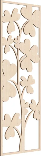 Miniatura 126 de 9 3/8 pulgadas de ancho x 24 3/8 pulgadas de alto x 1/4 pulgadas de alto, Bradford Paneles de pared decorativos de madera de calado, roble rojo rojo