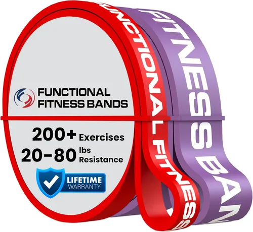 Miniatura 13 de Juego de bandas de asistencia para dominadas por Functional Fitness. Banda de entrenamiento de resistencia y asistencia de alta resistencia
