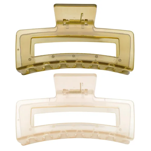 Miniatura 16 de Pinzas de garra extra grandes para cabello grueso y cabello largo, paquete de 2 pinzas de garra tamaño XXL, pinzas rectangulares antideslizantes