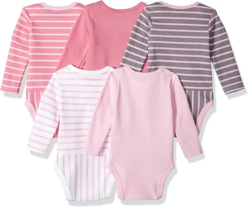 Miniatura 2 de Hanes Baby Long Sleeve Bodysuit Ultimate Flexy Bodysuits Boys Girls 5-Pack