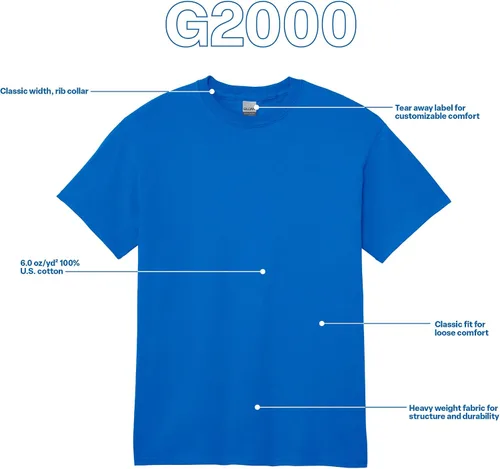 Miniatura 5 de Gildan - Camiseta de algodón ultra para adulto, estilo G2000, Multipack