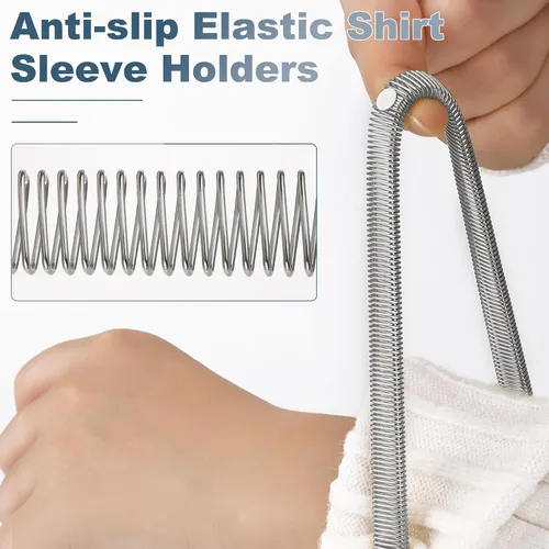Miniatura 3 de Coolrunner 6 soportes elásticos antideslizantes para manga de camisa, brazaletes de metal para ligas elásticas para ligas elásticas