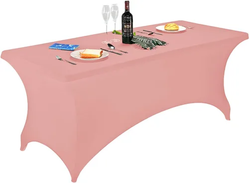 Miniatura 81 de FORLIFE - Funda de mesa de elastano, mantel ajustado de 4 pies para mesas rectangulares, funda elástica para patio, universal para bodas, banquetes