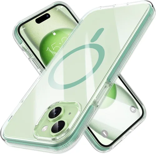 Miniatura 33 de MILPROX Compatible con iPhone 16 Pro Funda – con protector de pantalla – Compatible con MagSafe – Diseño magnético claro transparente – Que no se