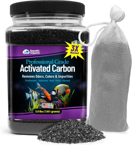 Carbón activado de alta calidad, carbón de acuario para filtro de pecera, medios de filtro de acuario, carbón granulado para peceras, carbón