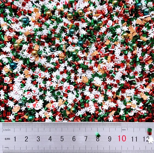 Miniatura 3 de EHOPE Chispas Falsas de Navidad, Chispas Falsas de Caramelo, Chispas de Arcilla, Chispas de Arcilla de Polímero en Rebanadas para Arte de Uñas, 36