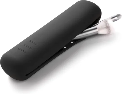 FERYES Soporte para brochas de maquillaje de viaje, Negro, L, Simplicidad
