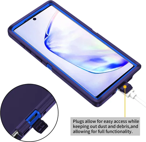 Miniatura 5 de Funda para Galaxy Note 10 Plus, a prueba de golpes, a prueba de caídas, a prueba de polvo, protección de cuerpo completo de 3 capas, funda rígida