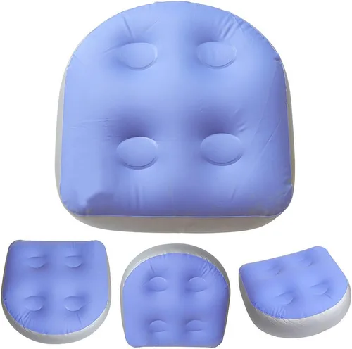 Miniatura 7 de Almohadilla de asiento elevador para spa y bañera de hidromasaje con ventosa, soporte de espalda para baño, cojín de masaje inflable suave, cómodo