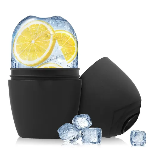 Evmliy Masajeador facial de silicona con rodillo de hielo, ilumina la piel, reduce la hinchazón, rodillo de hielo reutilizable para cara y ojos,
