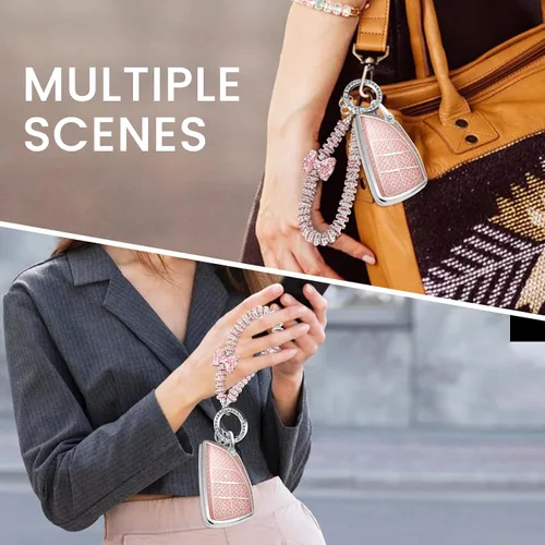 Miniatura 7 de Funda para llavero Buick con llavero de pulsera de circonita de moda, diseño de diamantes encantadores funda suave para Avenir Envision Encore Chevy
