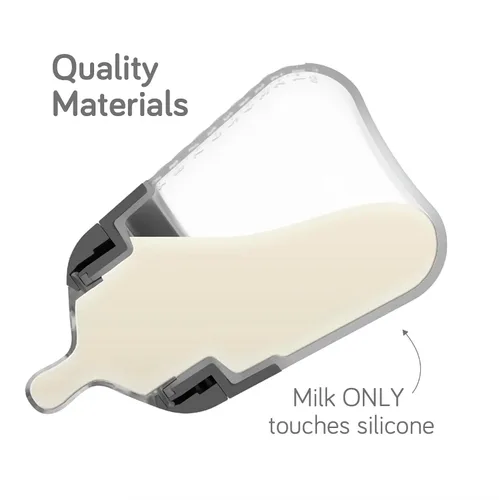 Miniatura 3 de Nanobebe Flexy - Biberón de silicona para bebé, anti-cólico, sensación natural, pezón no colapsable, base estable antivuelco, fácil de limpiar, 2