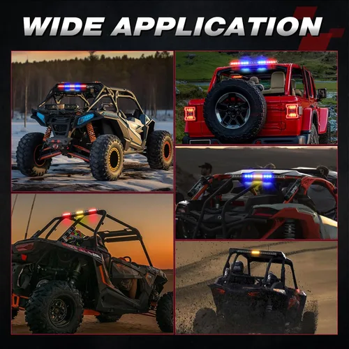 Miniatura 6 de OFFROADTOWN Barra de luz LED de persecución de 20 pulgadas, luces traseras UTV, luz intermitente de seguridad con luz intermitente de freno