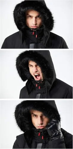 Miniatura 6 de WEEN CHARM - Chaqueta tipo parka para hombre con capucha desmontable y ribete de piel sintética.