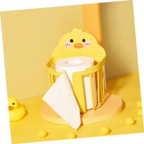 Miniatura 8 de Uonlytech Soporte para toallas de papel amarillo, 2 piezas, soporte de papel higiénico, estante de pañuelos para baño, soporte para pañuelos montado