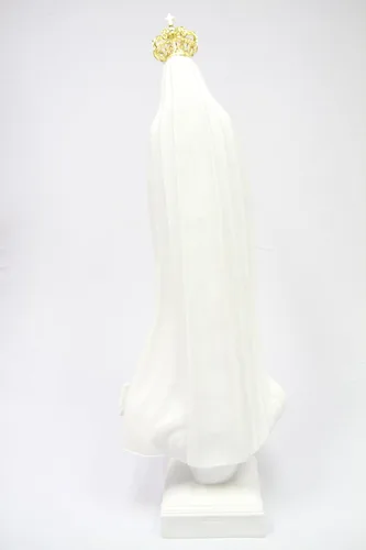 Miniatura 7 de Vittoria Collection Figura de escultura de Virgen María con corona blanca de 28 pulgadas, hecha en Italia, interior y exterior, para jardín, gruta