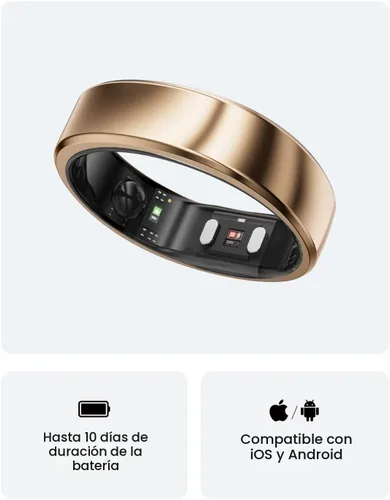 Miniatura 8 de RingConn Gen 2 Air, Anillo Inteligente AI Ultra-Delgado, Batería de 10 Días, Monitor de Fitness/Sueño/Estrés/FC para Mujeres y Hombres, Sin Tarifa