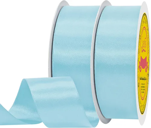 Miniatura 9 de Cinta de satén blanca antigua de doble cara de 1-1/2 pulgadas x 50 yardas, cinta de poliéster para envolver regalos, día de San Valentín, bodas