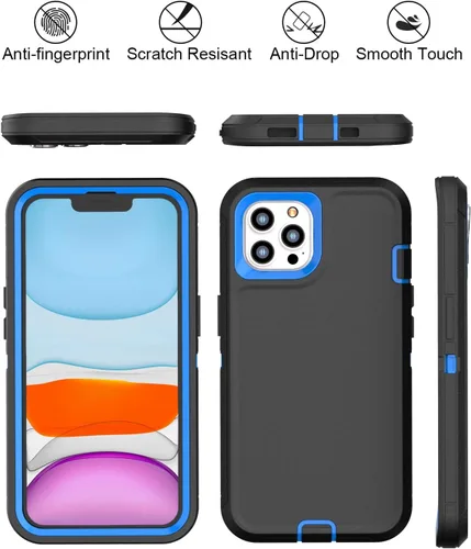 Miniatura 5 de Funda diseñada para iPhone 11 Pro Max [protección resistente 3 en 1 de cuerpo completo] con 2 protectores de pantalla, funda protectora resistente