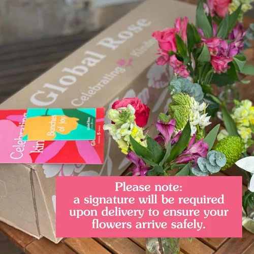 Miniatura 4 de GlobalRose Ramo de 50 rosas surtidas, rosas de origen responsable, flores frescas, ramo fresco de flores seleccionadas a mano para el día