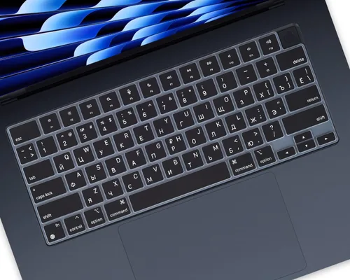 Miniatura 14 de Funda de teclado coreano para Apple MacBook Air 2025 2024 2023 con chip M4 M3 M2 de 15.3 pulgadas A3241 A3114 A2941, MacBook Air de 13.6 pulgadas