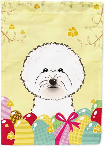 Miniatura 35 de Caroline's Treasures BB1920CHF - Bandera de caza de huevos de Pascua con diseño de bulldog francés, para casa, gran porche, para colgar en la pared