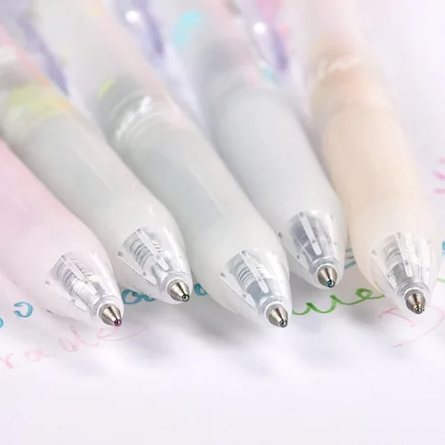 Miniatura 4 de Bolígrafos de gel con purpurina, 0.7mm de punta fina, 16 colores surtidos con agarre cómodo, bolígrafos brillantes retráctiles